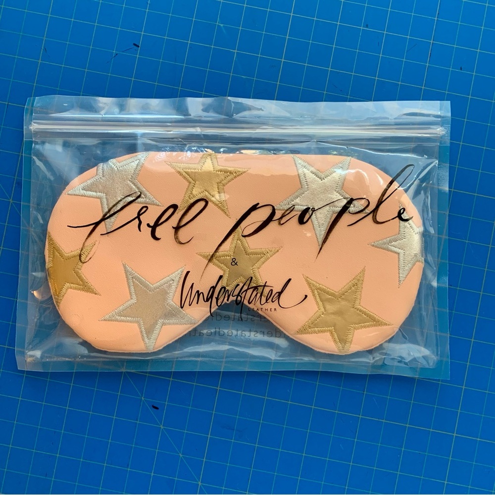 Free People and Understated Leather, Pink and Gold Star Face Mask